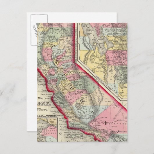 Carte Du Comté De Californie (Devant / Derrière)