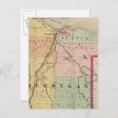 Carte du comté de Cheboygan, Michigan (Devant / Derrière)