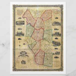 Carte du comté de Clermont Ohio (1857)