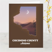 Carte du comté de Coconino Arizona. (Fleur jaune)