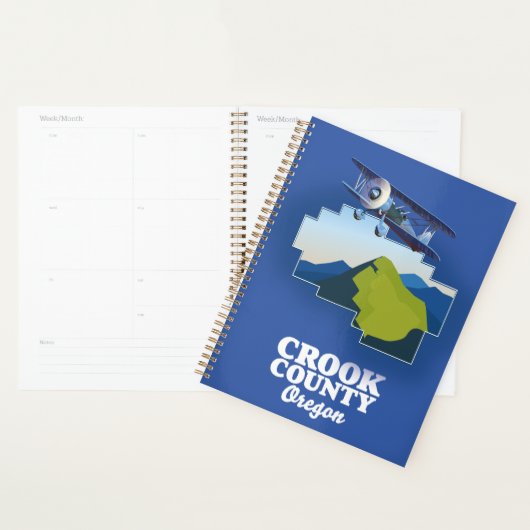 Carte du comté de Crook en Oregon (Devant avec enveloppe)