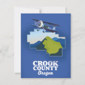 Carte du comté de Crook en Oregon (Devant)