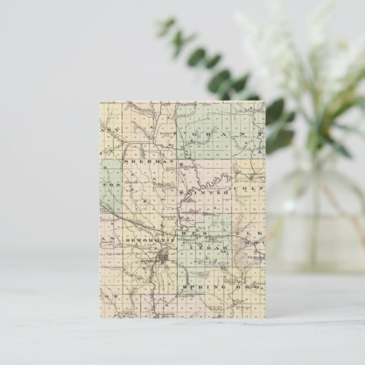 Carte du comté de Dunn, État du Wisconsin (Debout devant)