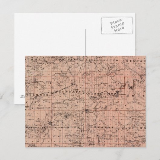 Carte du comté de Fillmore, Minnesota (Devant / Derrière)