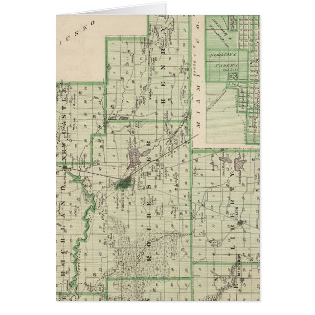 Carte du comté de Fulton avec Rochester, Fulton Co (Devant)