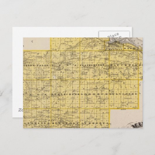 Carte du comté de Goodhue, Minnesota (Devant / Derrière)