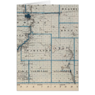 Carte du comté de Hamilton, État de l'Iowa