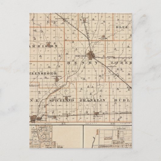 Carte du comté de Henry avec le nouveau château, K (Devant)