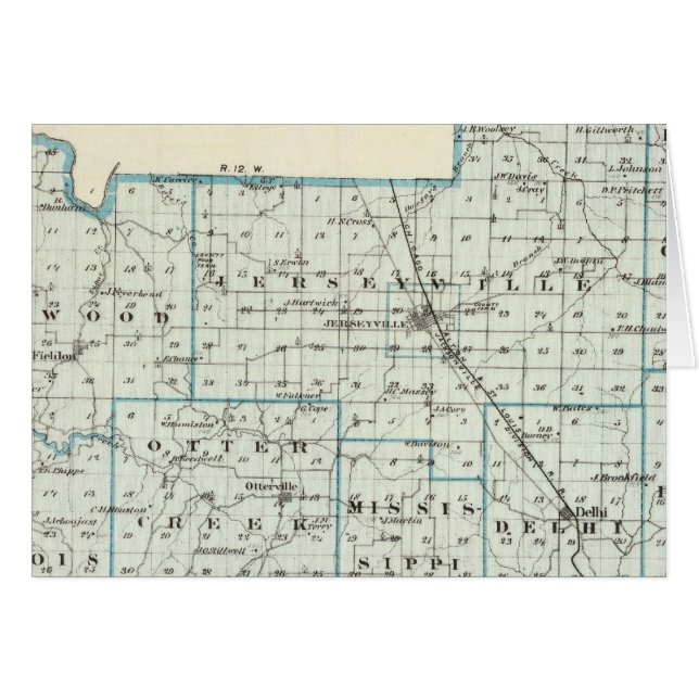 Carte du comté de Jersey (Devant horizontal)