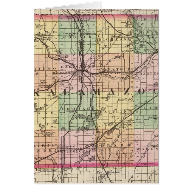 Carte du comté de Kalamazoo, Michigan (Devant)
