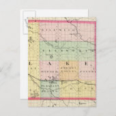 Carte du comté de Lake, Michigan (Devant / Derrière)