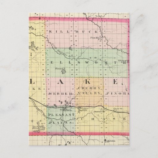 Carte du comté de Lake, Michigan (Devant)