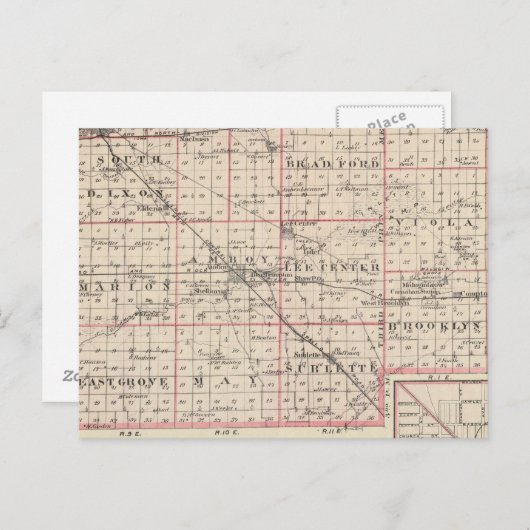 Carte du comté de Lee et d'Amboy (Devant / Derrière)