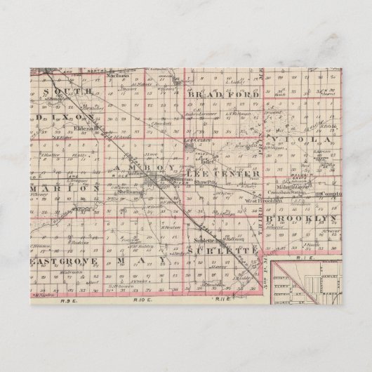 Carte du comté de Lee et d'Amboy (Devant)