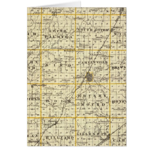 Carte du comté de Macoupin (Devant)