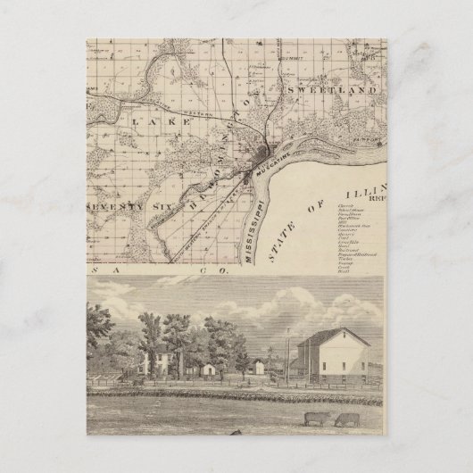 Carte du comté de Muscatine (Devant)