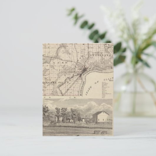 Carte du comté de Muscatine (Debout devant)