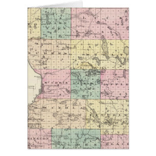 Carte du comté de Polk, État du Wisconsin
