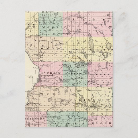 Carte du comté de Polk, État du Wisconsin (Devant)
