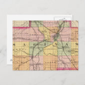 Carte du comté de Saginaw, Michigan (Devant / Derrière)