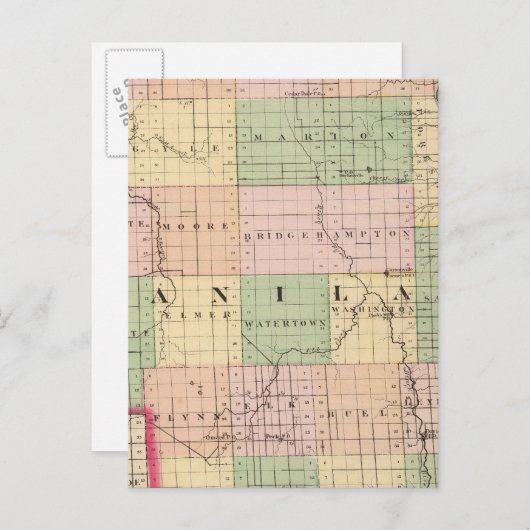 Carte du comté de Sanilac, Michigan (Devant / Derrière)