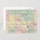 Carte du comté de Shawano, État du Wisconsin (Devant / Derrière)