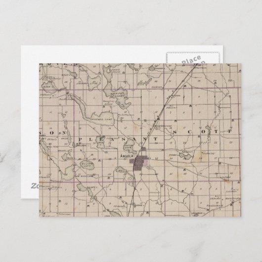 Carte du comté de Steuben Indiana (Devant / Derrière)