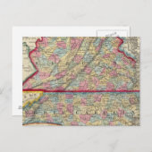 Carte du comté de Virginie et Caroline du Nord (Devant / Derrière)