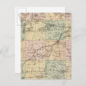 Carte du comté de Waukesha, État du Wisconsin (Devant / Derrière)