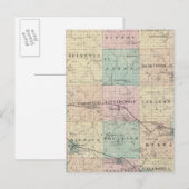 Carte du comté de Waupaca, État du Wisconsin (Devant / Derrière)