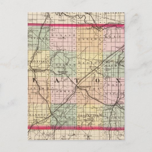 Carte du comté d'Eaton, Michigan (Devant)