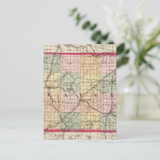 Carte du comté d'Eaton, Michigan (Debout devant)