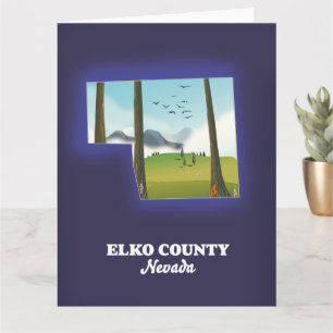 Carte du comté d'Elko Nevada