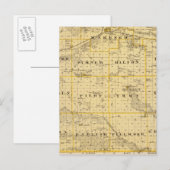 Carte du comté d'Iowa, État de l'Iowa (Devant / Derrière)