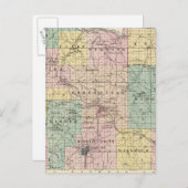 Carte du comté d'Iowa, État du Wisconsin (Devant / Derrière)