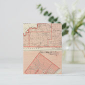 Carte du comté d'Ohio avec la ville de Rising Sun (Debout devant)