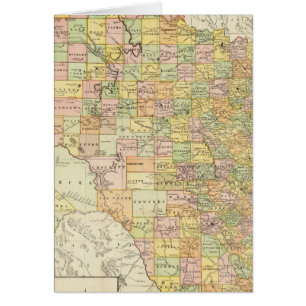Carte du comté et du chemin de fer à grande éch