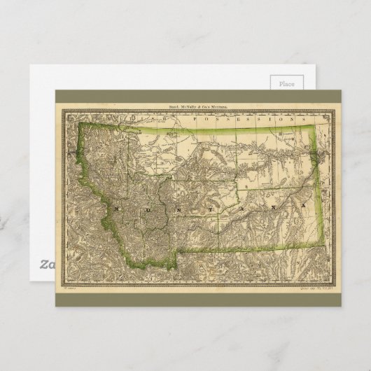 Carte du comté indexé du Montana (1881) (Devant / Derrière)