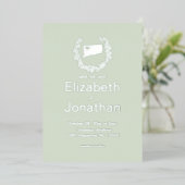 Carte du Connecticut Simple Mariage de Destination (Debout devant)