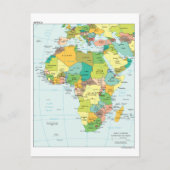Carte du continent africain (Devant)