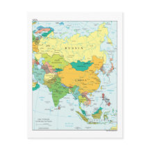 Carte du continent asiatique