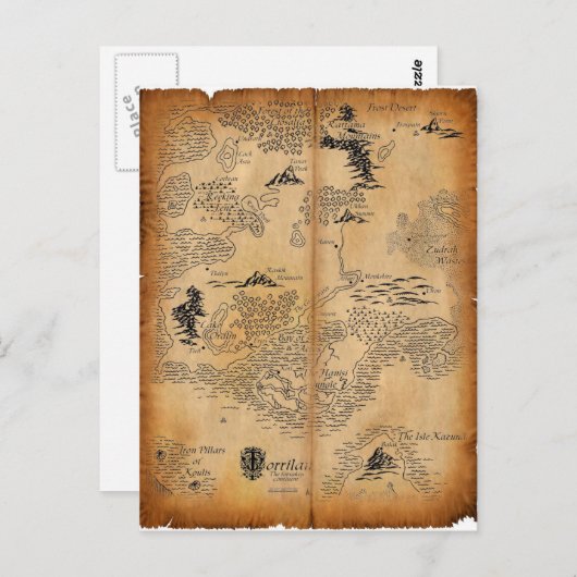 Carte du continent déchu (Devant / Derrière)