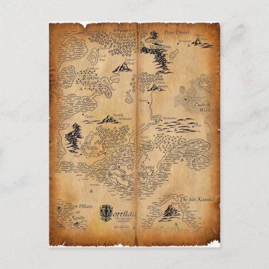 Carte du continent déchu (Devant)