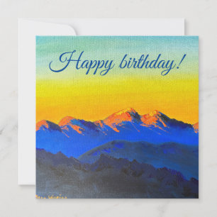 Carte du coucher du soleil pour anniversaire