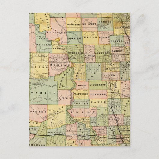 Carte du Dakota (Devant)