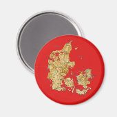 Carte du Danemark Magnet (Recto/Verso)