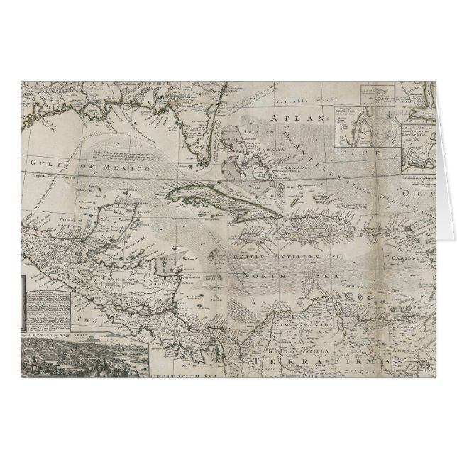 Carte du | des Caraïbes 1715 (Devant horizontal)