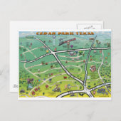 Carte du dessin animé Cedar Park Texas (Devant / Derrière)