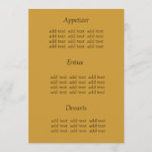 carte du dîner, (Dos)