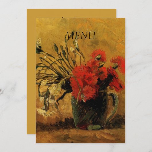 carte du dîner, (Devant / Derrière)